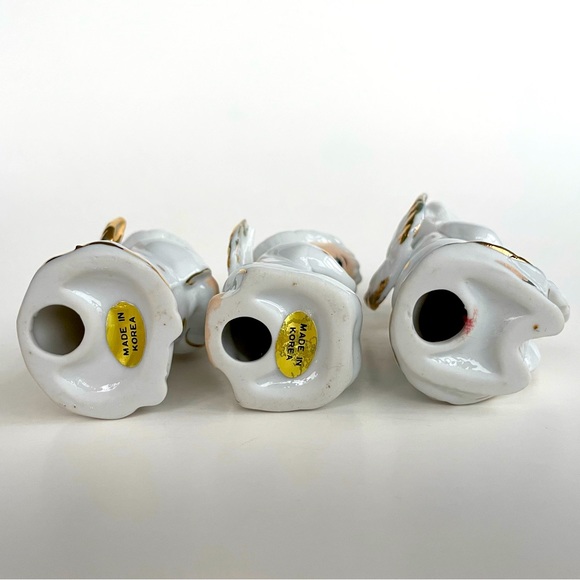 A Set of Three Vintage Porcelain Angel Figurines - Picture 15 of 16